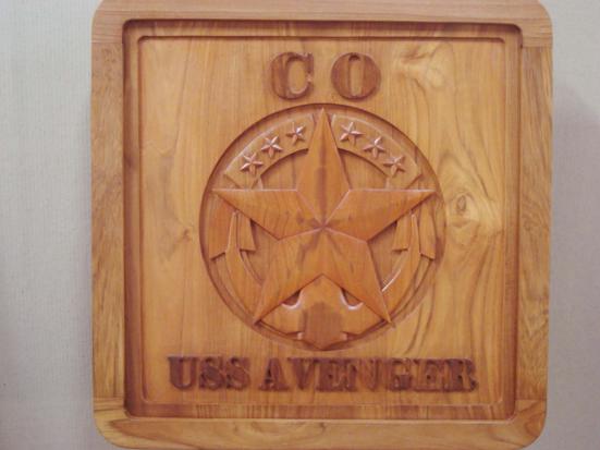 Parking sign USS Avenger - CO 